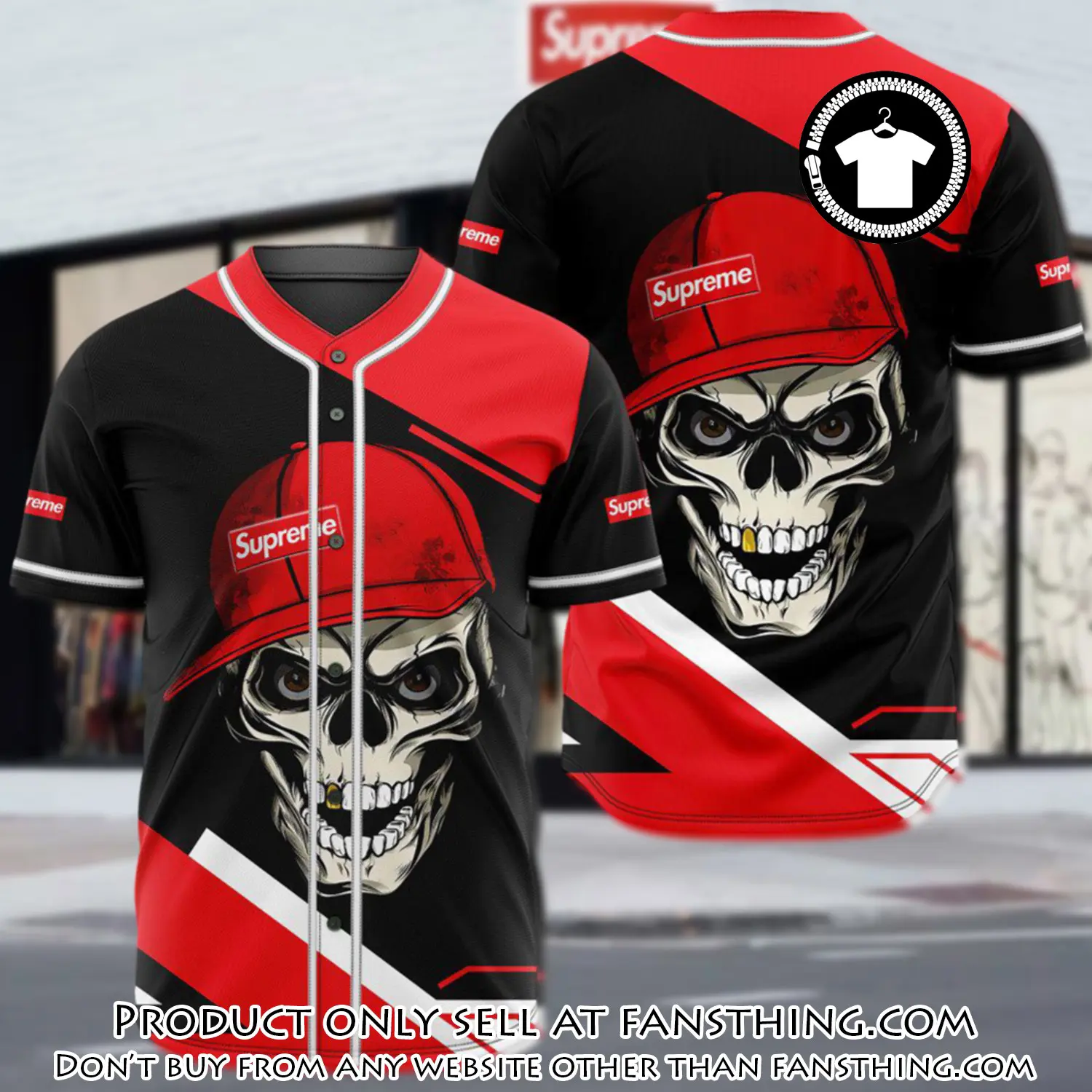 Supreme skull baseball jersey shirt luxury bjs1243 fst4728233